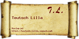 Teutsch Lilla névjegykártya